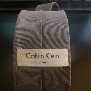 Calvin Klein Slim Silver Tie